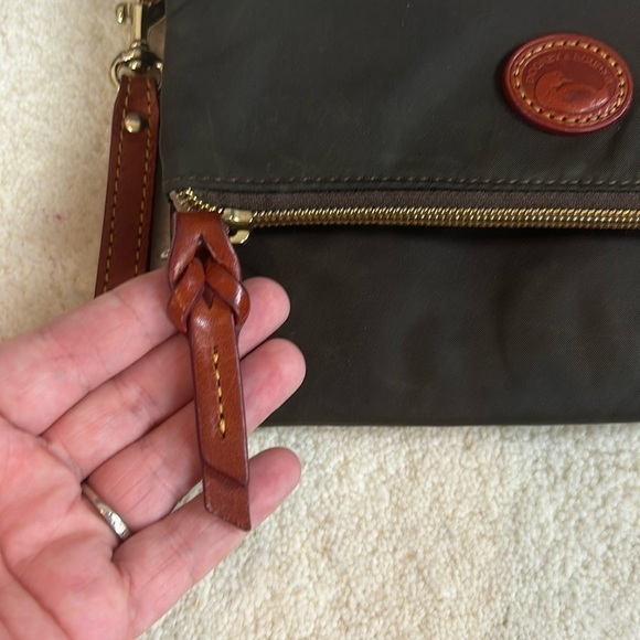 Dooney & Bourke Brown Fold-Over Magnetic Wristlet Bag - Picture 17 of 17